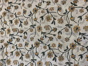 Hand Block Printed Linen Fabric , Home Decor Best Linen Fabric for decor, pillows ,upholstery, curtain 2 - Rohiyaan